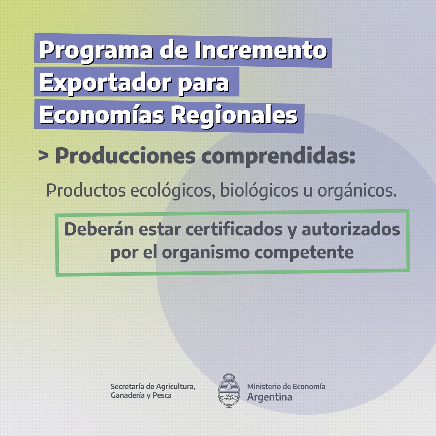 Programa de Incremento Exportador para las Economías Regionales